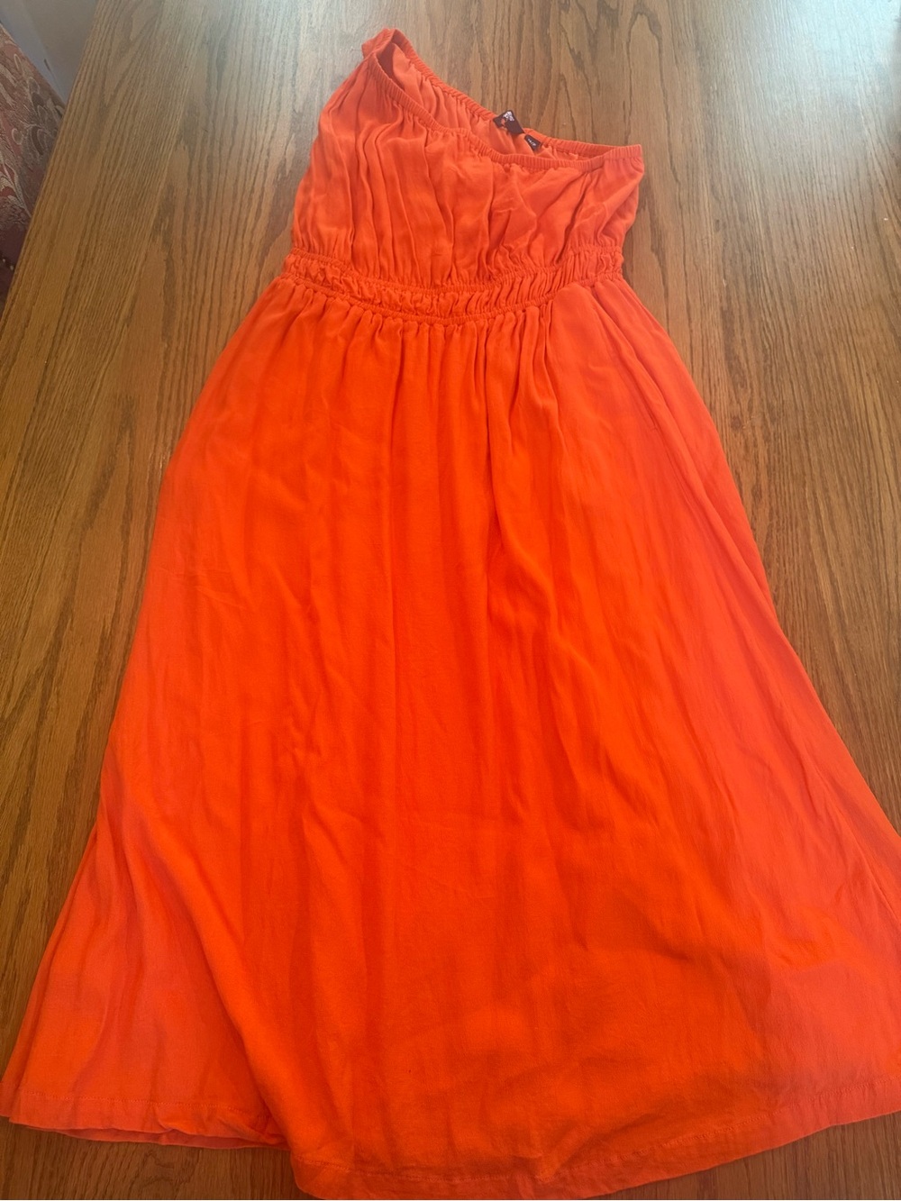 Lands' End One-Shoulder Maxi Dress in Bright Orange